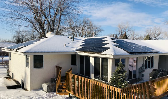 Winter install on house